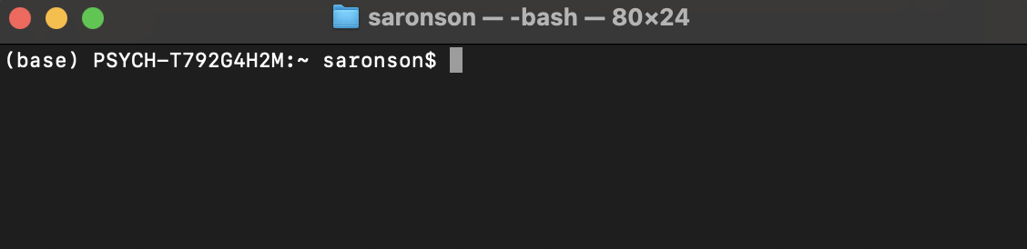Image of an open terminal on macOS desktop